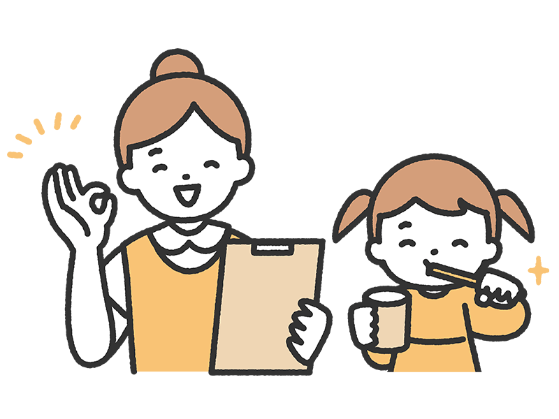 仕上げ磨き