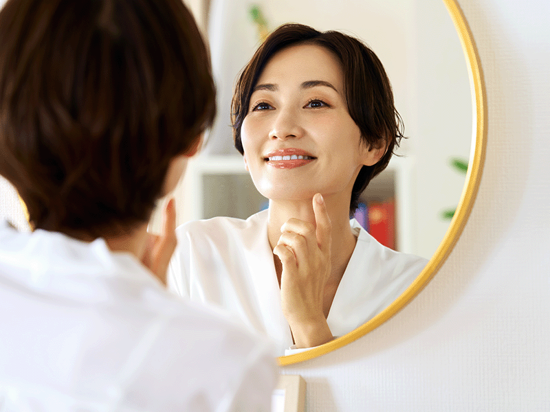 きれいな歯の女性